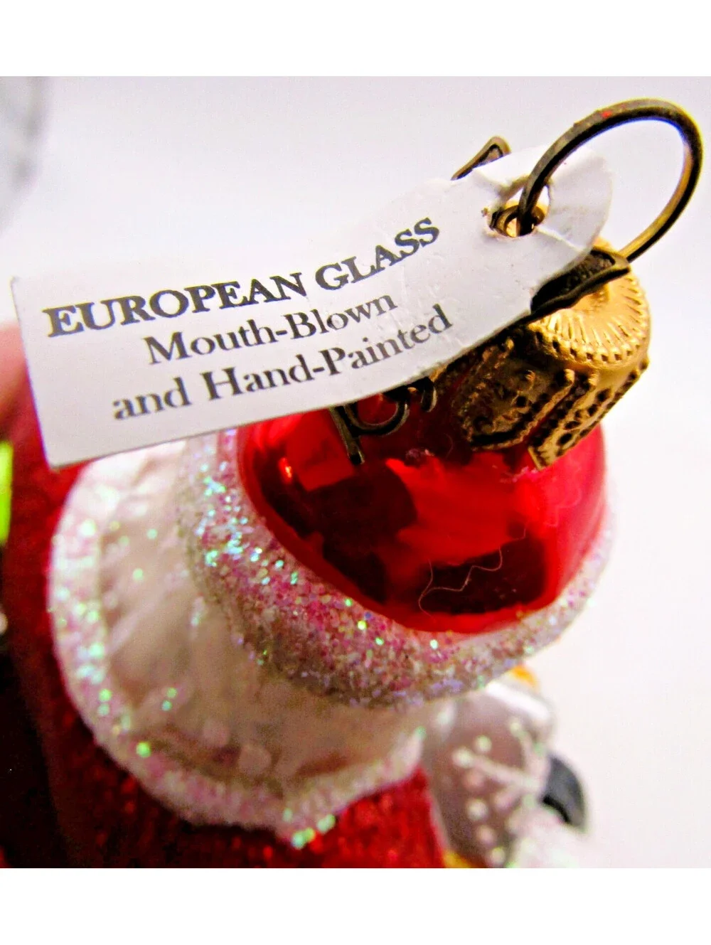 Neiman Marcus 2016 Santa Claus European-Style Glass Ornament with Tag and Box